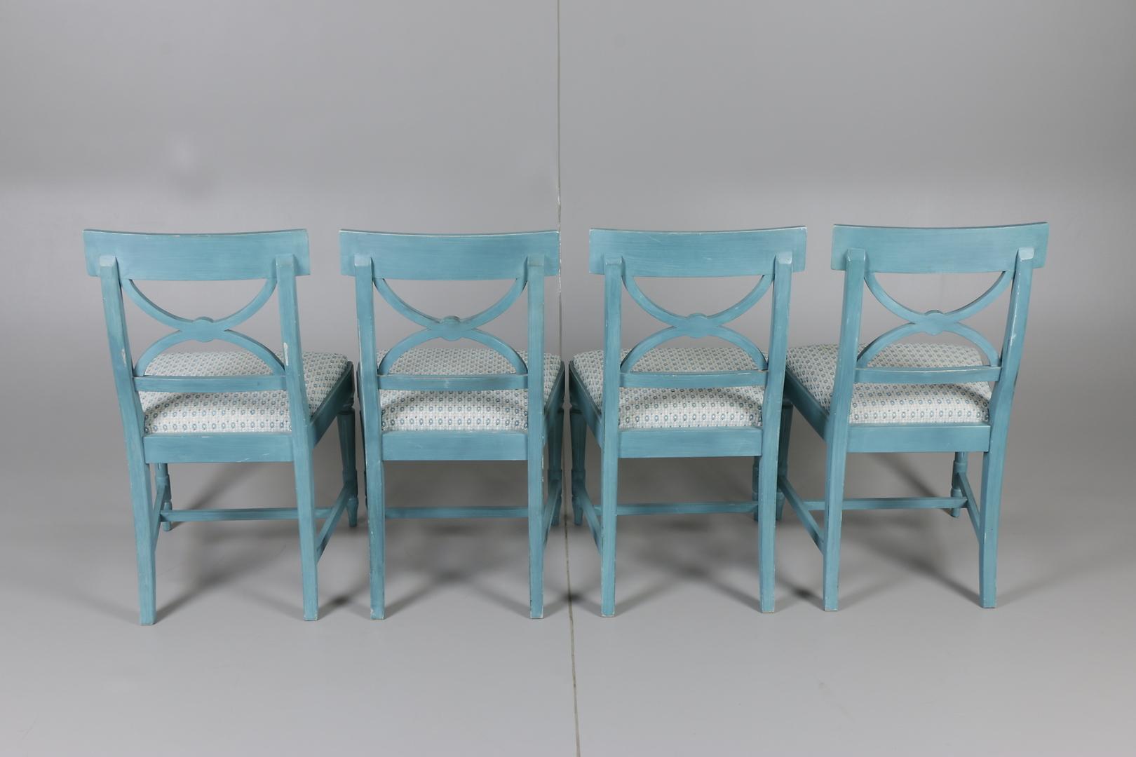 Mid-Century Modern Set of Four Bellmann Swedish Blue Chairs