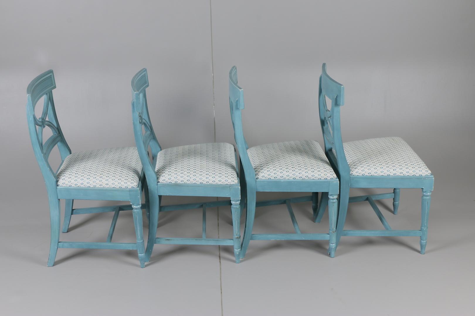 Set of Four Bellmann Swedish Blue Chairs In Good Condition In New York, NY