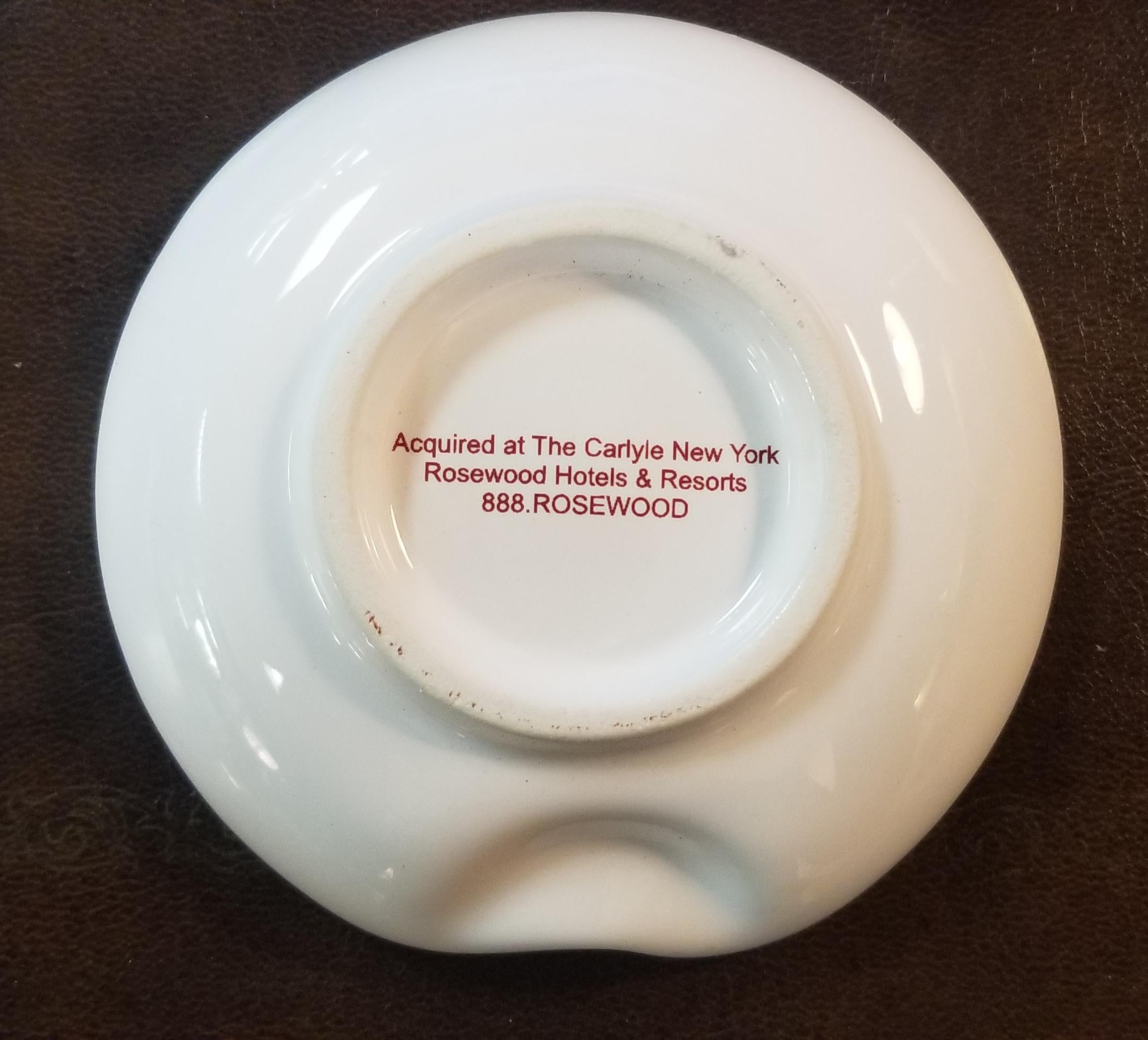 American Set of Four Bemelmans Bar Ashtrays from the Carlyle Hotel, New York City