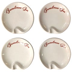 Set of Four Bemelmans Bar Ashtrays from the Carlyle Hotel, New York City