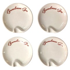 Set of Four Bemelmans Bar Ashtrays from the Carlyle Hotel, New York City