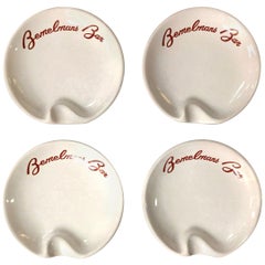 Set of Four Bemelmans Bar Ashtrays from the Carlyle Hotel, New York City