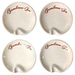 Set of Four Bemelmans Bar Ashtrays from the Carlyle Hotel, New York City