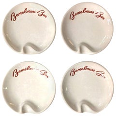 Set of Four Bemelmans Bar Ashtrays from the Carlyle Hotel, New York City