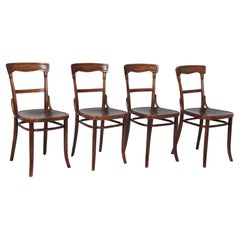 Vintage Set of Four Bentwood Chairs by Thonet