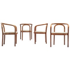 Set of Four Bentwood Dining Chairs by Ton, 1960s