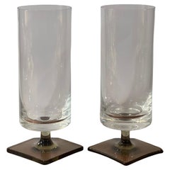 Set of Four "Berlin" Square Base Beer Glasses by G. Butler Jensen for Rosenthal