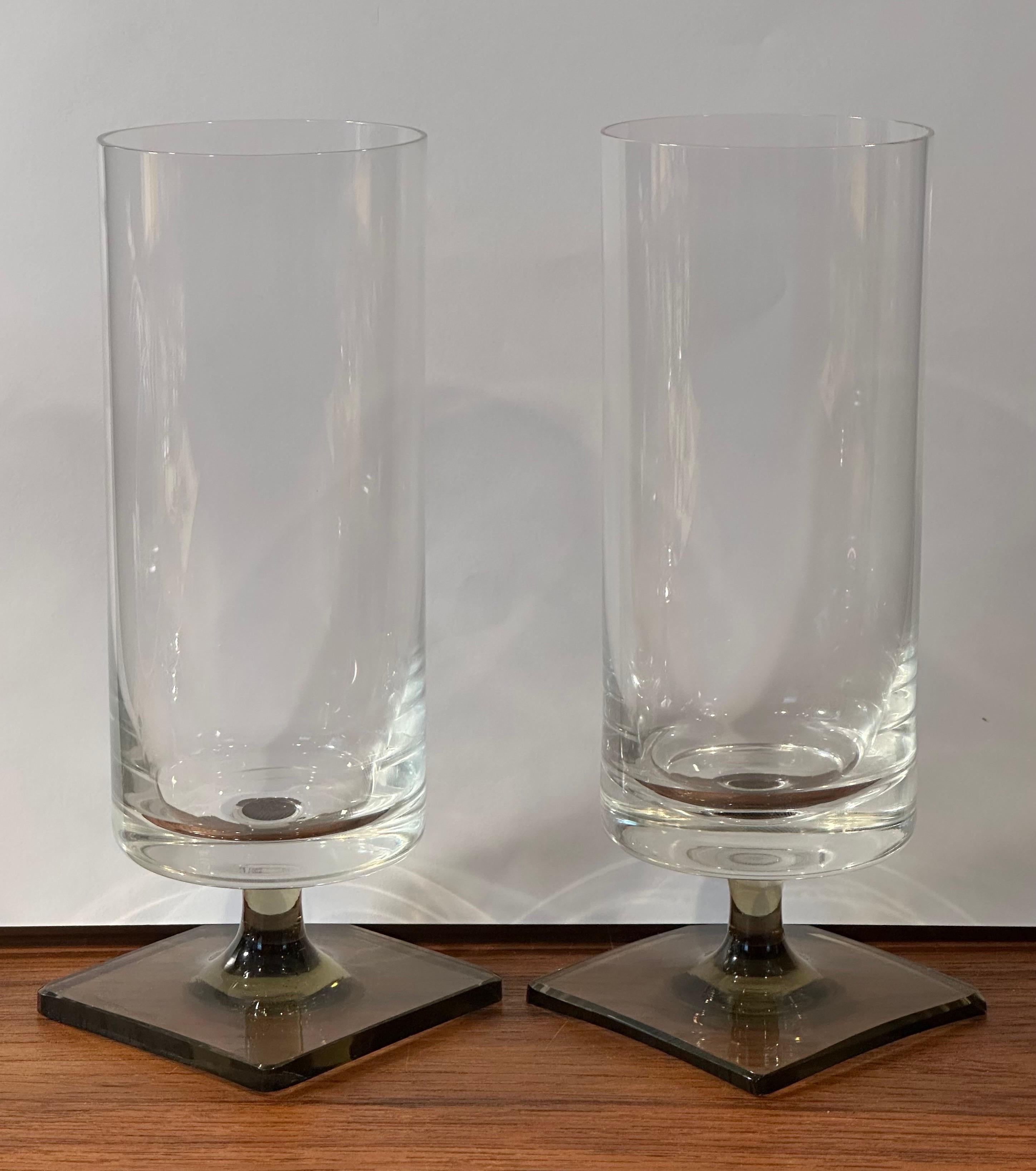 Cristal Ensemble de quatre verres à bière à base carrée « Berlin » de G. Butler Jensen pour Rosenthal en vente