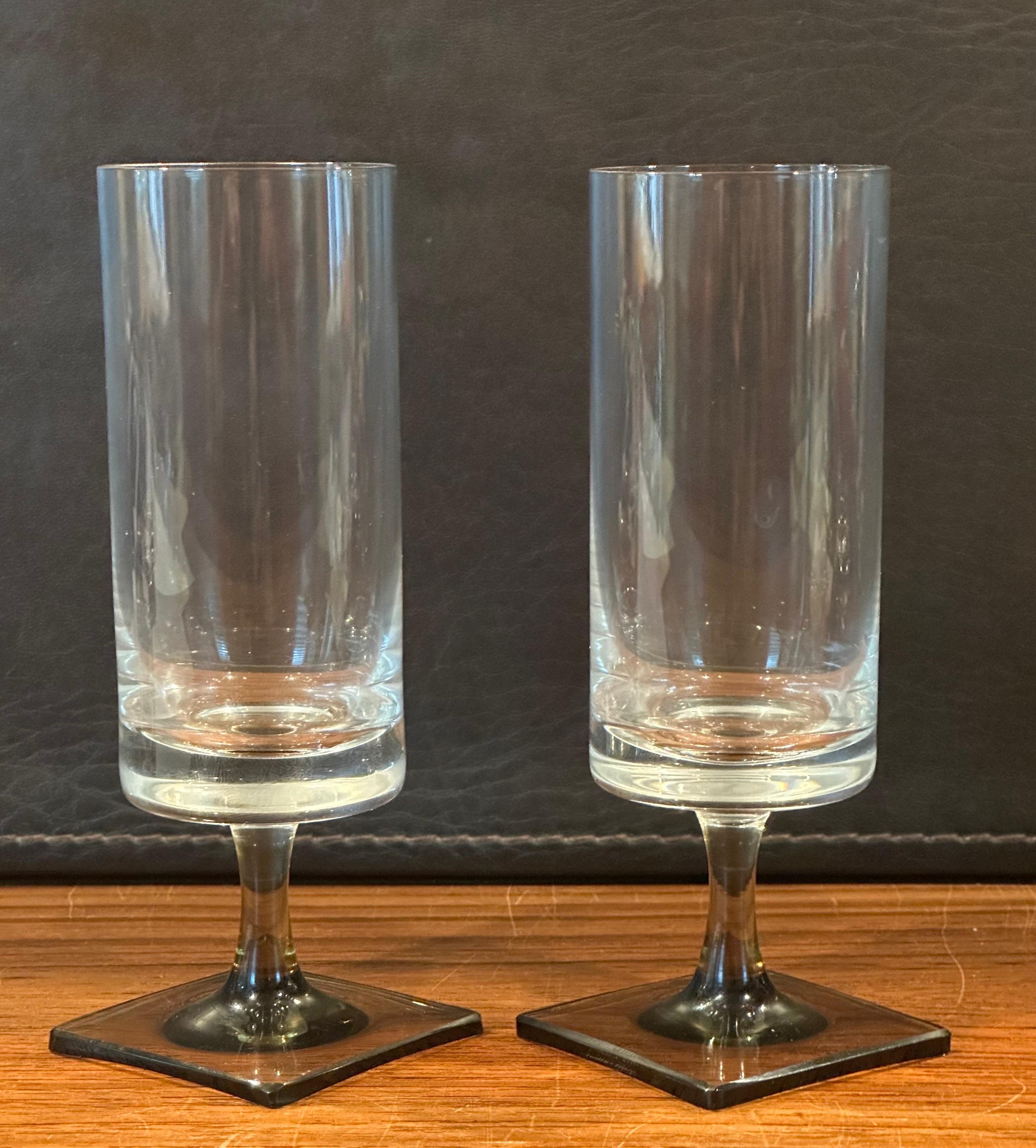 Ensemble de quatre verres à glace à base carrée « Berlin » de G. Butler Jensen pour Rosenthal en vente 1