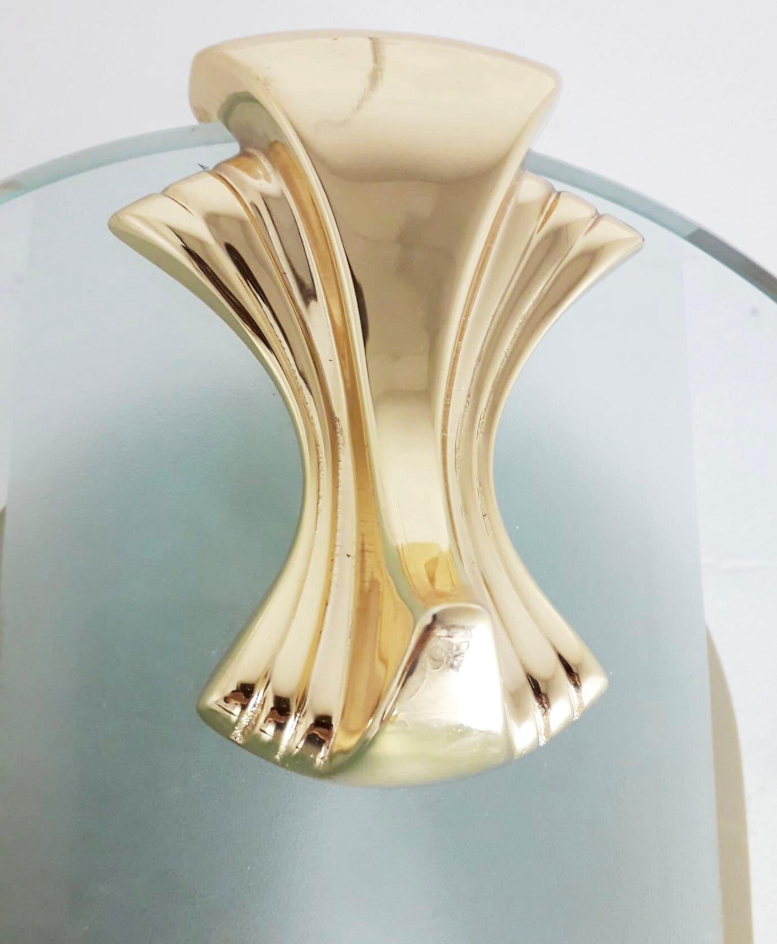 Late 20th Century Set of Four Beveled Art Deco Style Sconces by Fratelli Martini. Italy, 1970's. For Sale