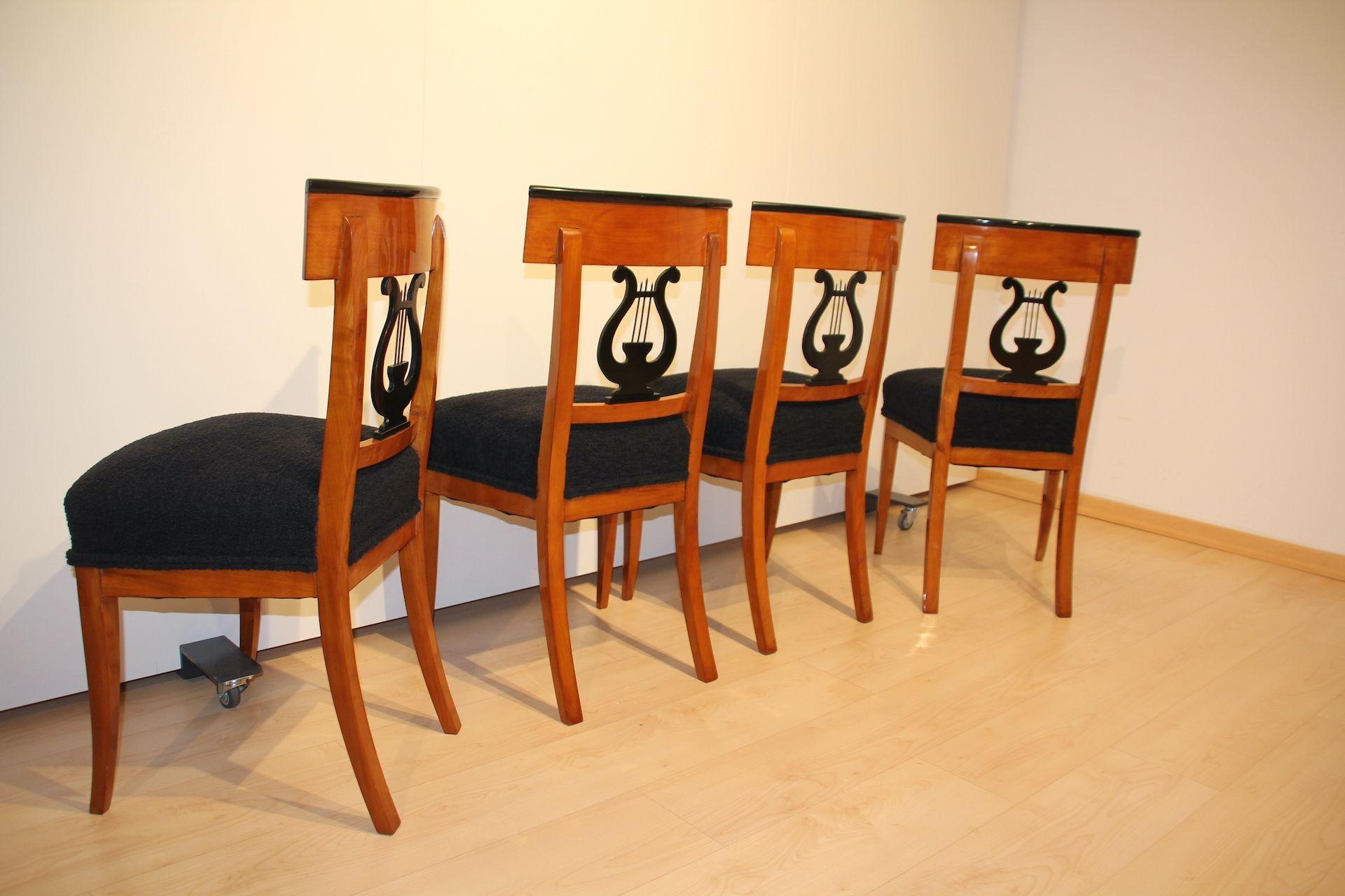 Set of Four Biedermeier Chairs, Cherry Wood, South Germany circa 1830 9