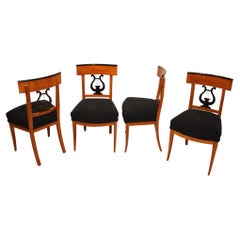 Set of Four Biedermeier Chairs, Cherry Wood, South Germany circa 1830