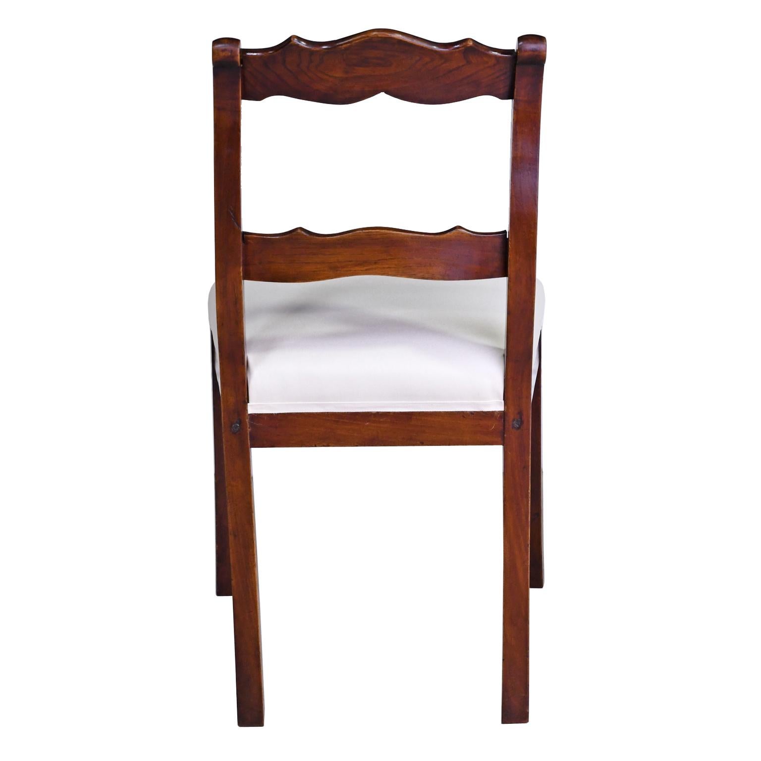 Early 19th Century Set of Four Biedermeier Dining Chairs in Mahogany, Lower Saxony, Germany For Sale
