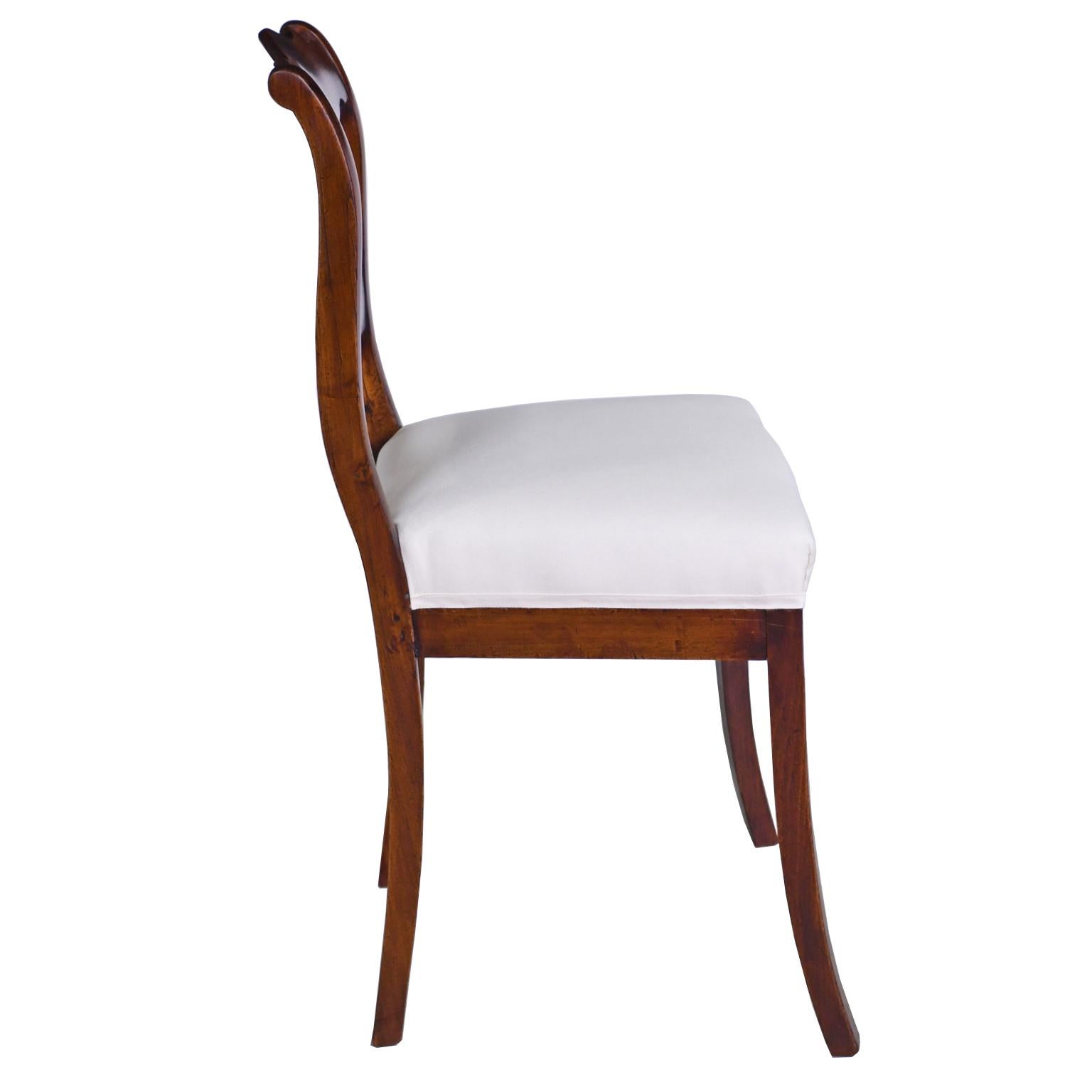 Set of Four Biedermeier Dining Chairs in Mahogany, Lower Saxony, Germany For Sale 1