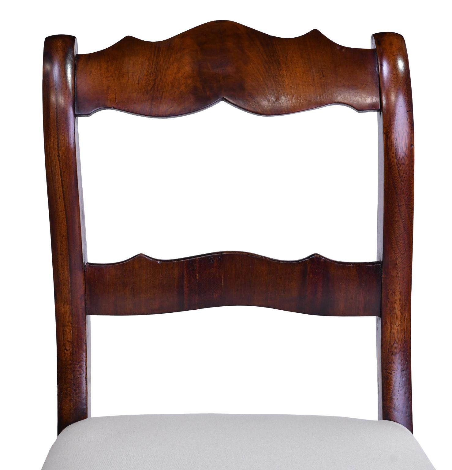 Set of Four Biedermeier Dining Chairs in Mahogany, Lower Saxony, Germany For Sale 3