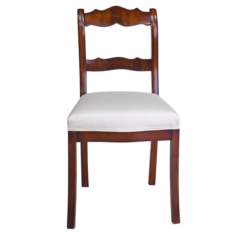 Set of Four Biedermeier Dining Chairs in Mahogany, Lower Saxony