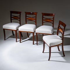 Set of Four Biedermeier Side Chairs, 1st Half 19th Century