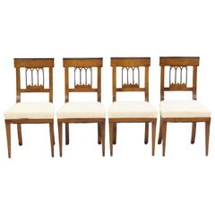 Set of Four Biedermeier Side Chairs, circa 1810-1820