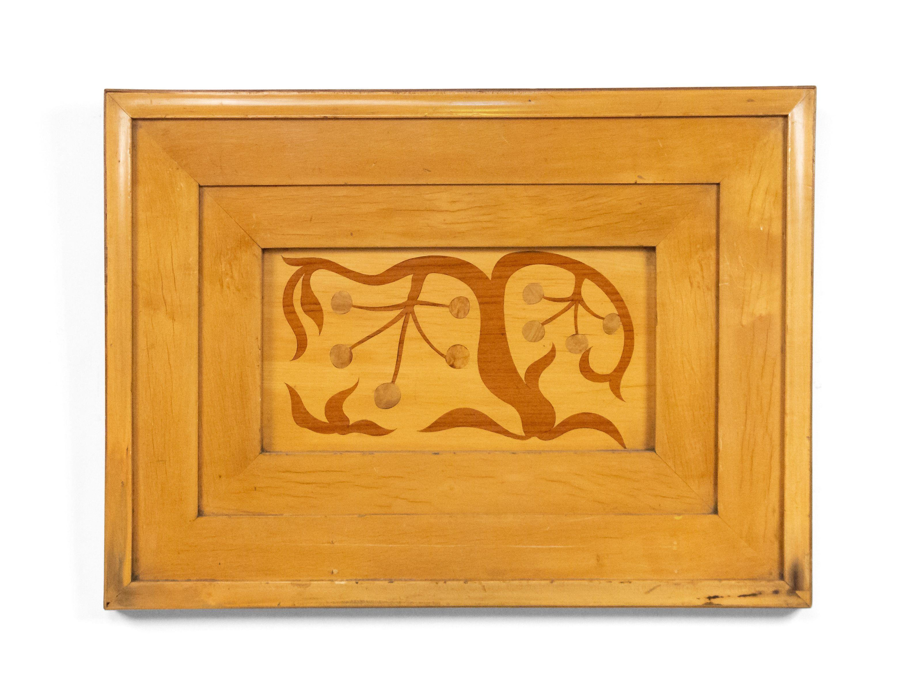 Set von vier botanischen Holz-Wandtafeln im Biedermeier-Stil (20. Jahrhundert) im Angebot
