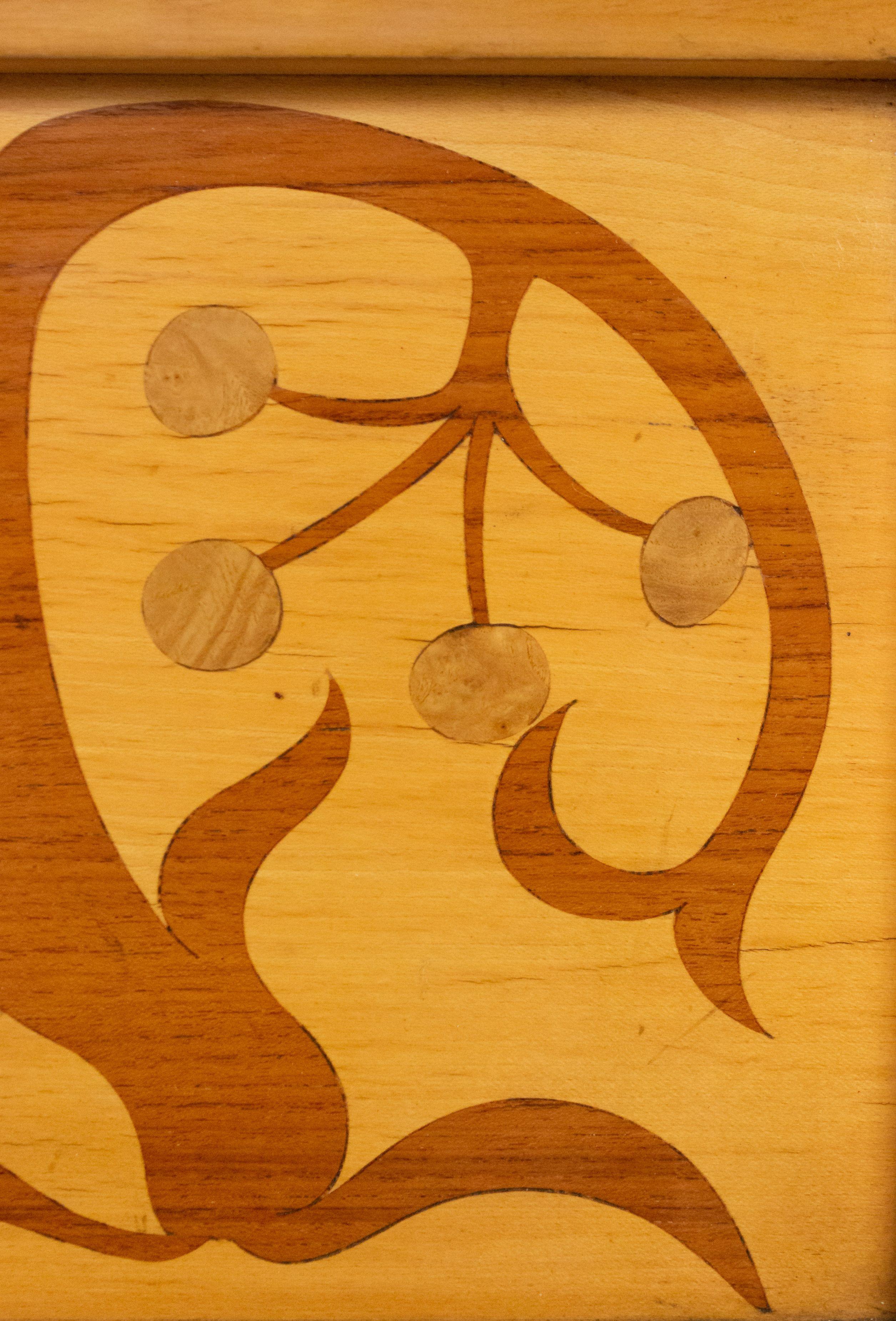 Set von vier botanischen Holz-Wandtafeln im Biedermeier-Stil im Angebot 1