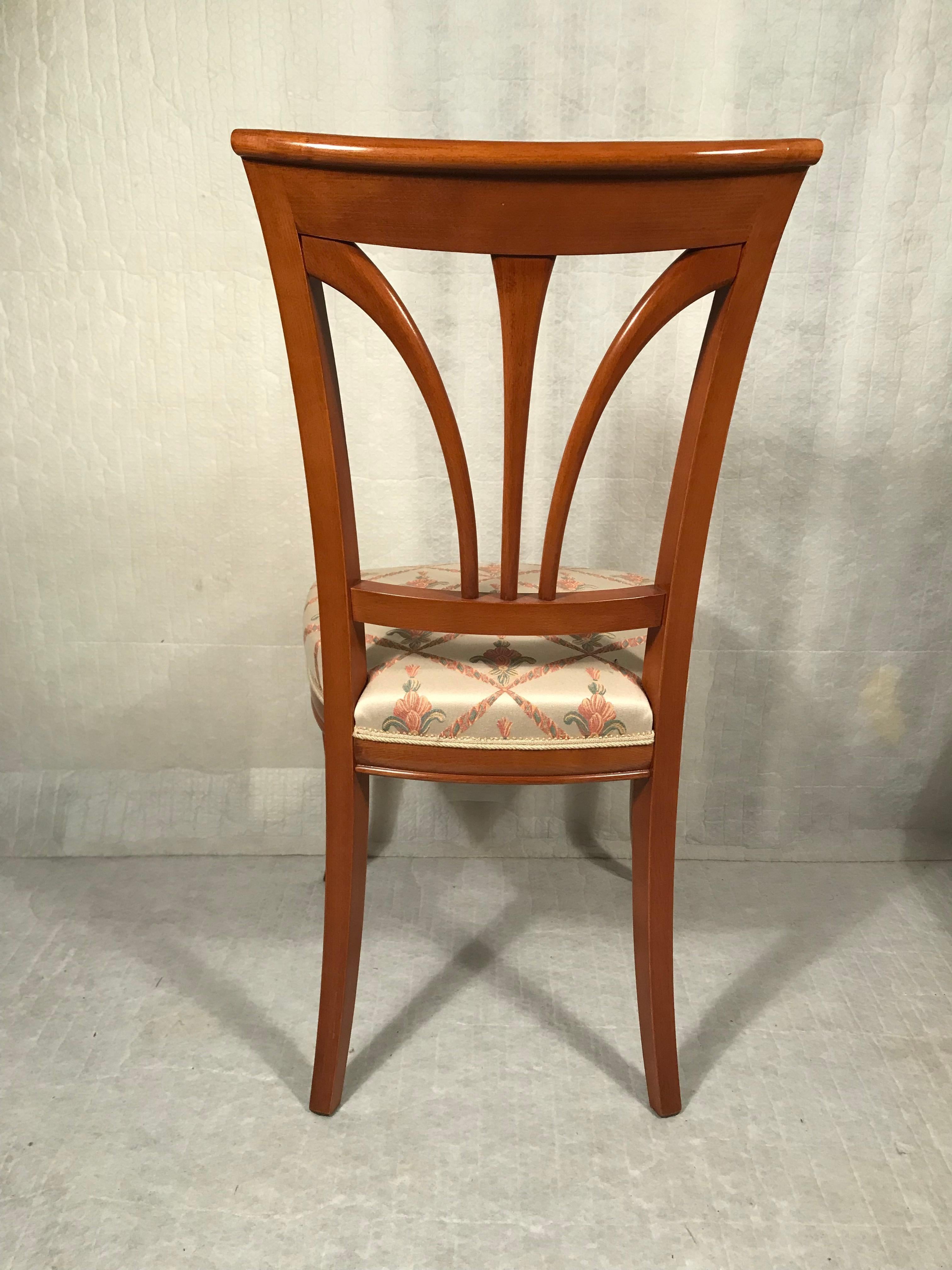 Acero Set di quattro sedie da pranzo in stile Biedermeier, XX secolo in vendita