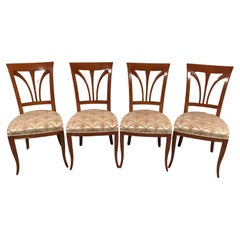 Set of Four Biedermeier Style Dining Chairs, 20th century