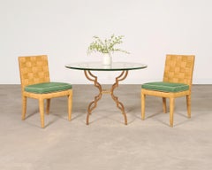 Set of Four John Hutton Bielecky Block Island Cane Dining Chairs