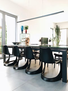 Set of Four Black Cado Chairs, Steen Østergaard, 1960s