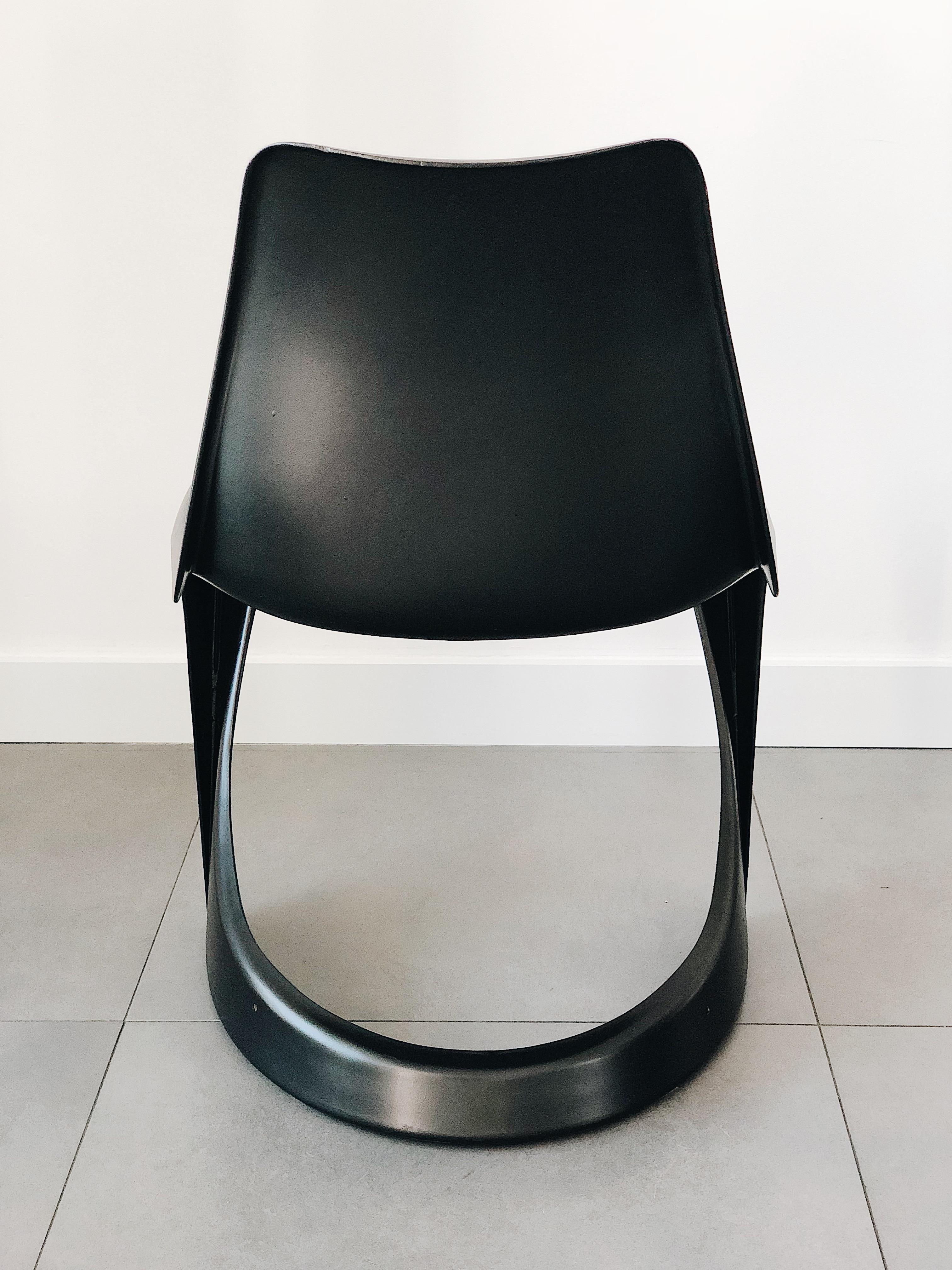 Mid-Century Modern Set of Four Black Cado Chairs, Steen Østergaard, 1960s For Sale