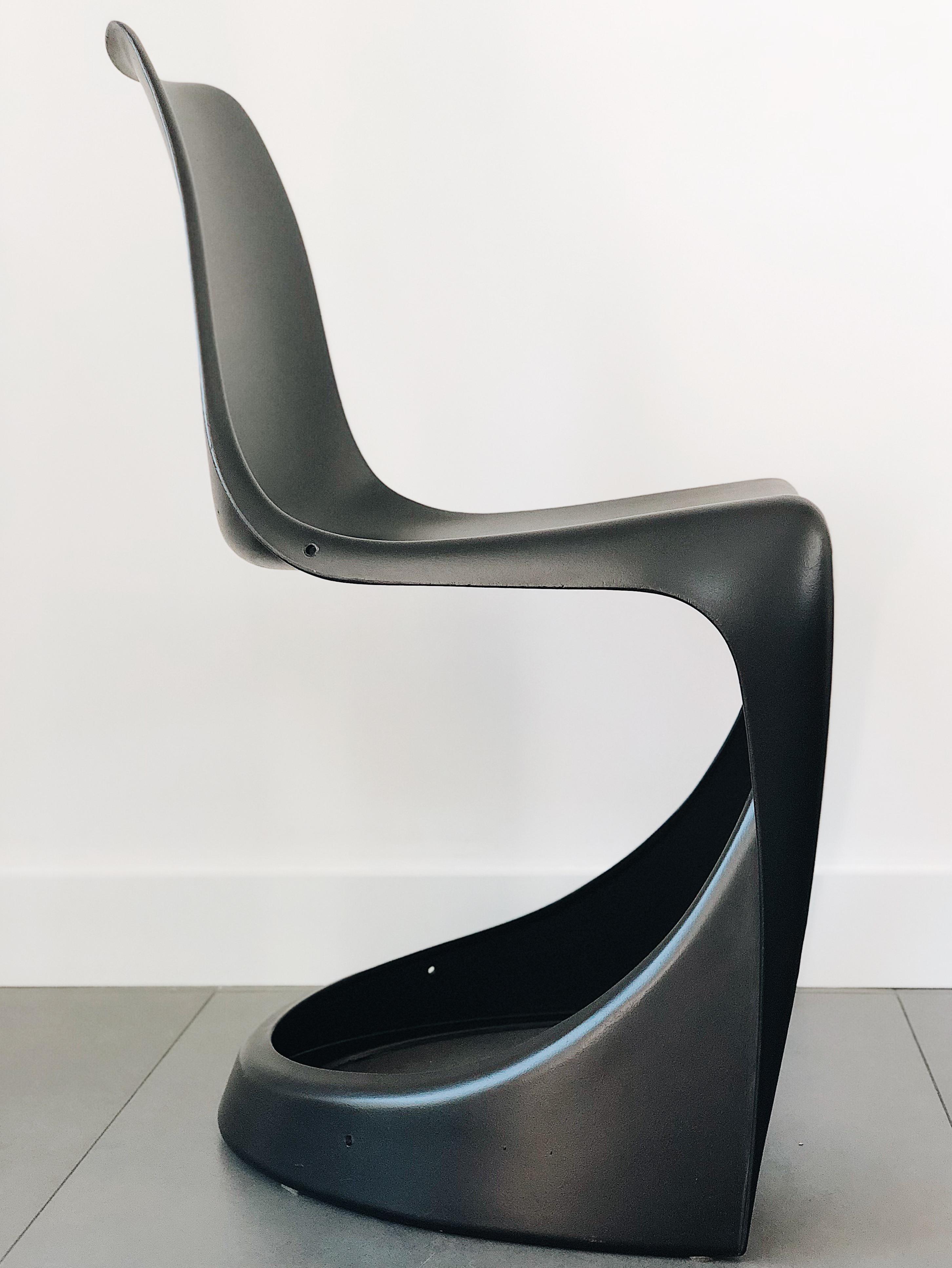 Dipinto a mano Set di quattro sedie in Cado nero, Steen Østergaard, anni '60 in vendita