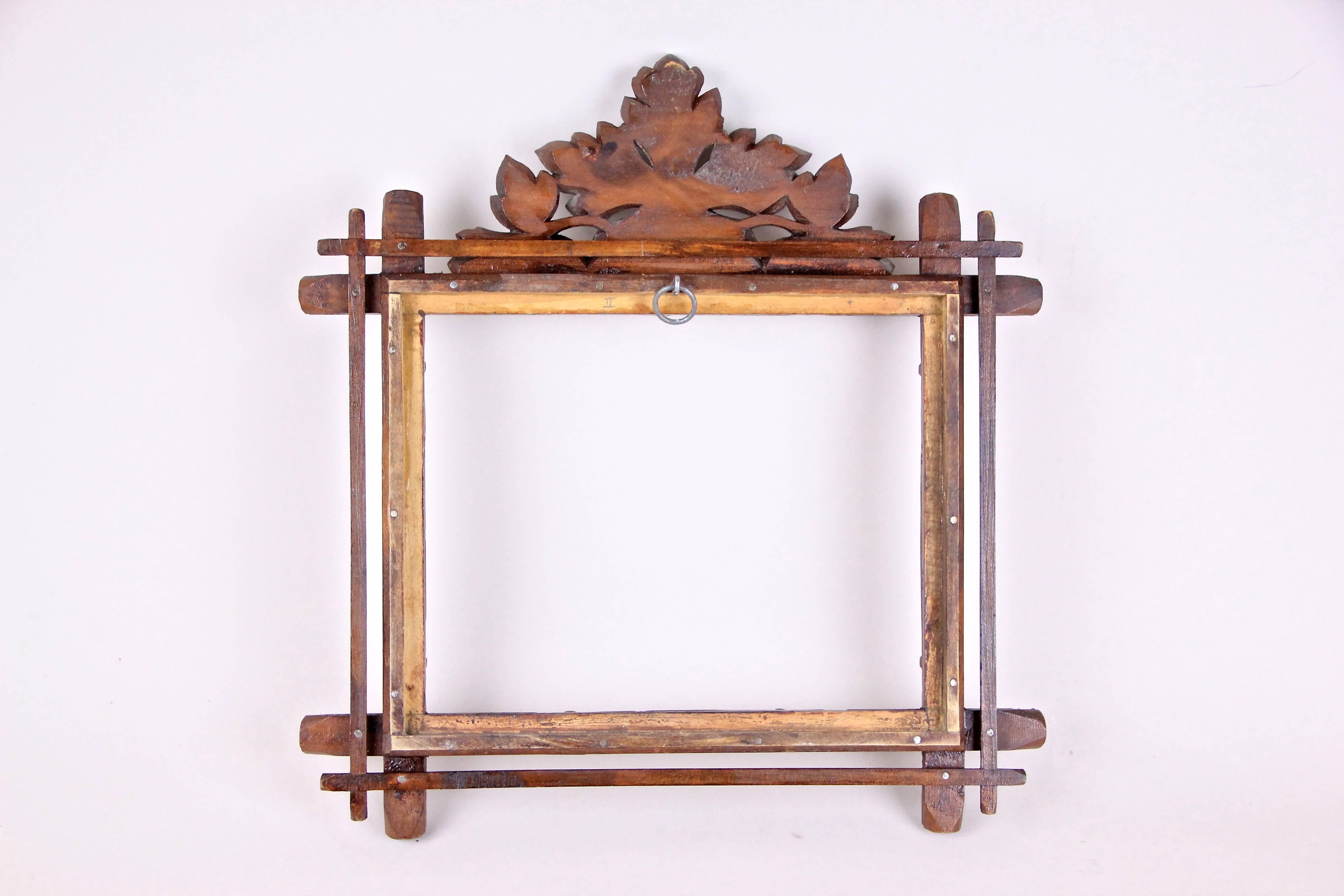 Set of Four Black Forest Picture Frames/ Wall Mirrors, Austria, circa 1890 2