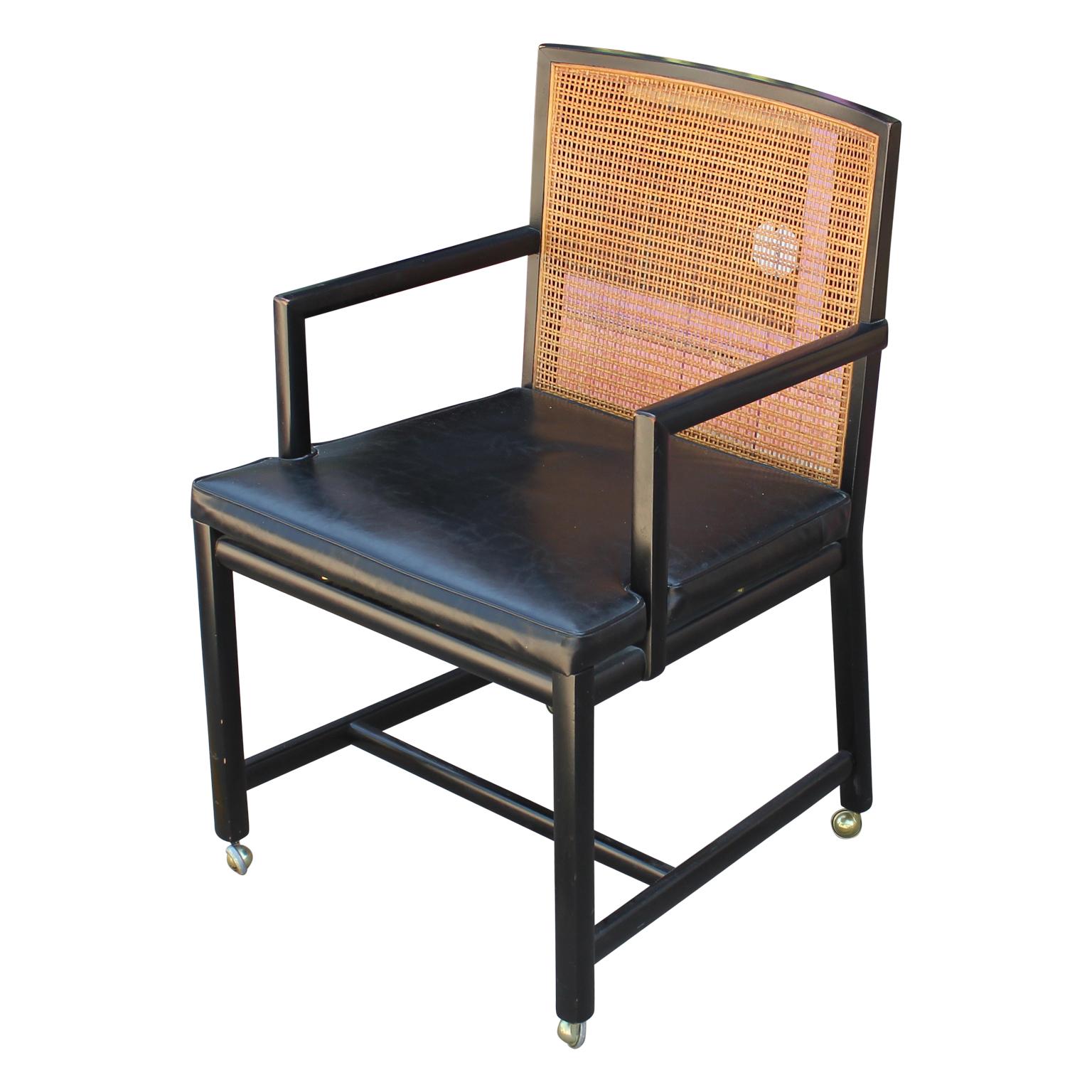 black cane back chair