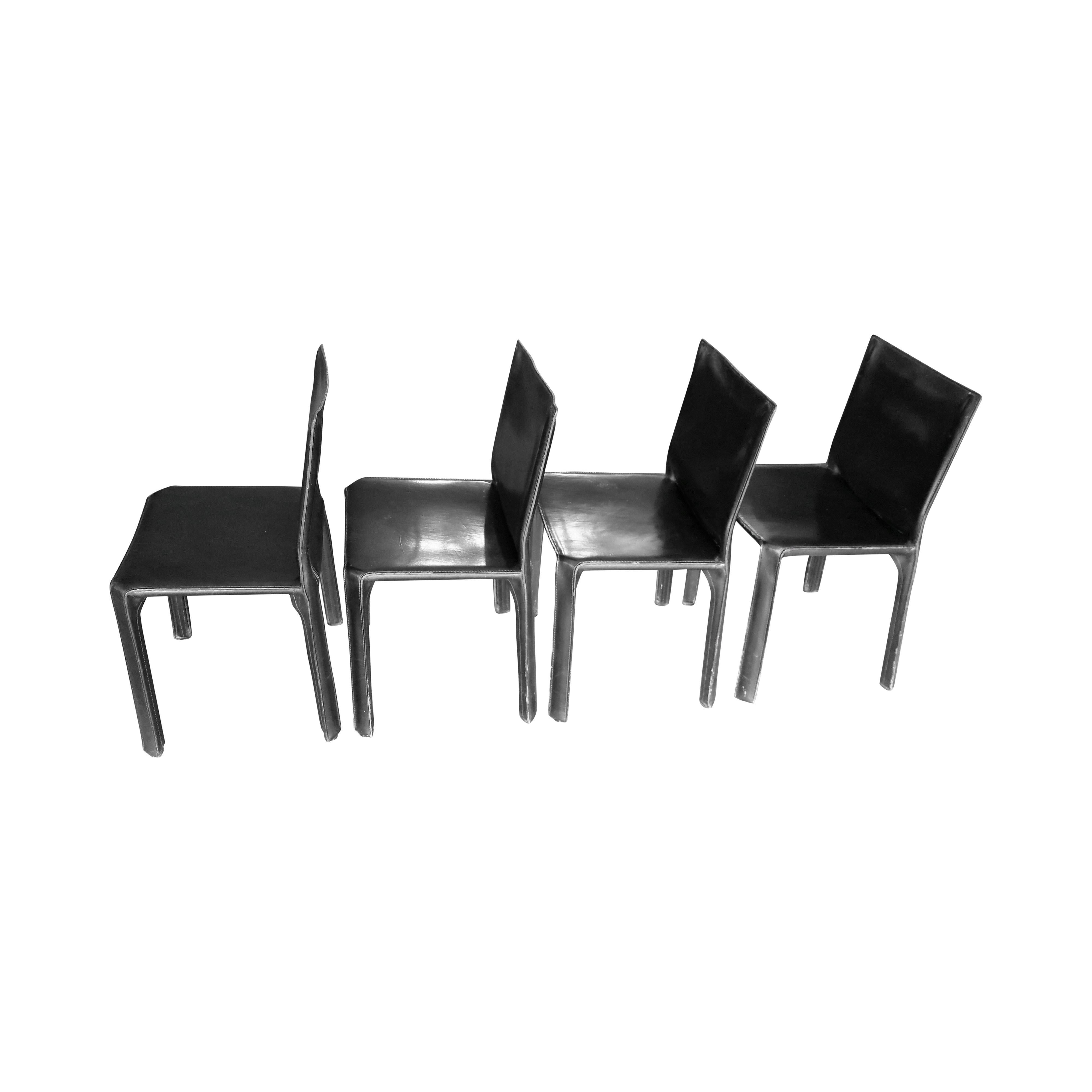 cassina leather dining chairs