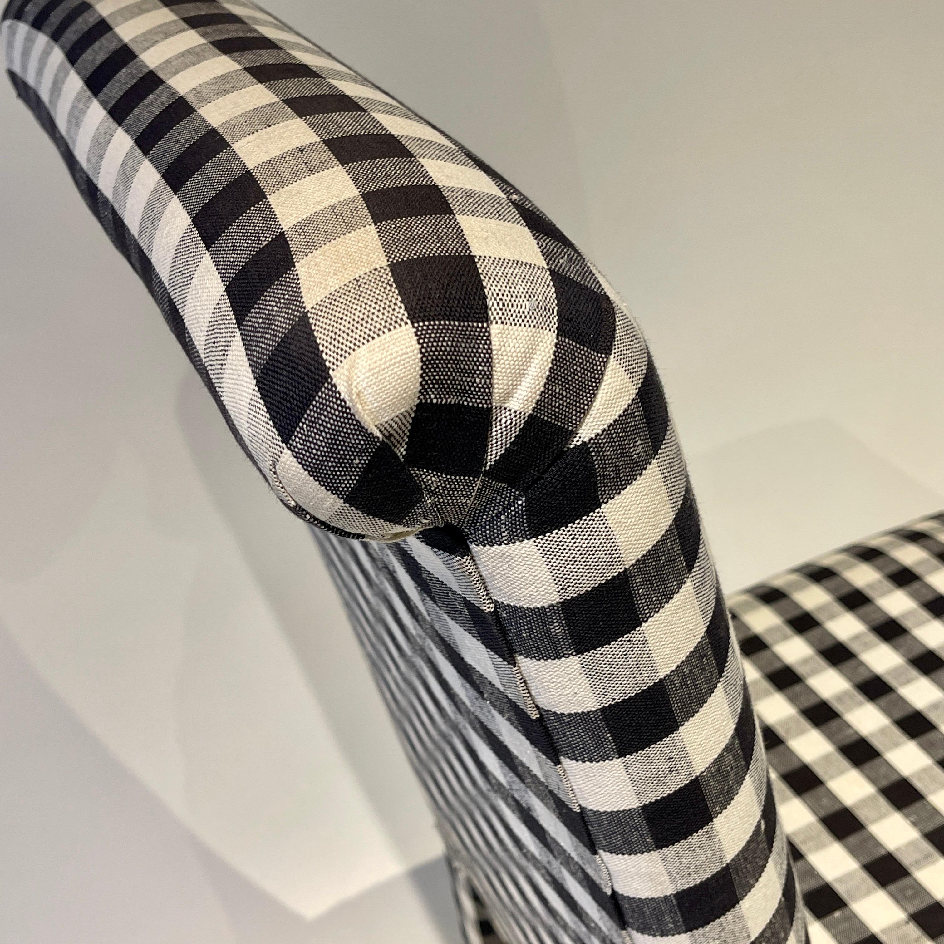 gingham dining chairs