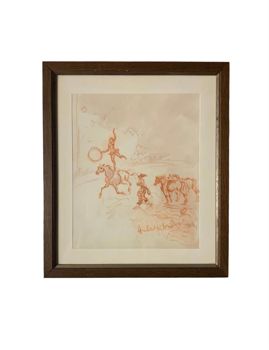 Set of 4 sanguine drawings made by Giulio Falzoni in pastel and watercolor in the 1960s

Ø cm 29 h cm 33

Giulio Falzoni was born in 1900 and died in 1979 Milan. He was an Italian painter who lived for many years in Florence and later in Milan, a