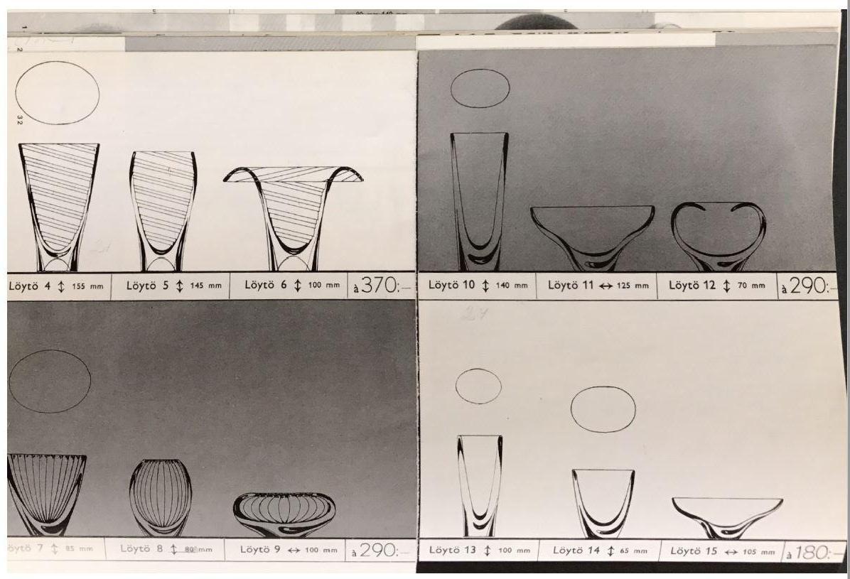 Ensemble de quatre vases en verre d'art soufflé par Iittala, Finlande, 1959 en vente 5