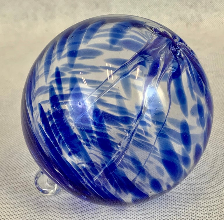 Hand Blown Cobalt Glass BallsSet of Four at 1stDibs