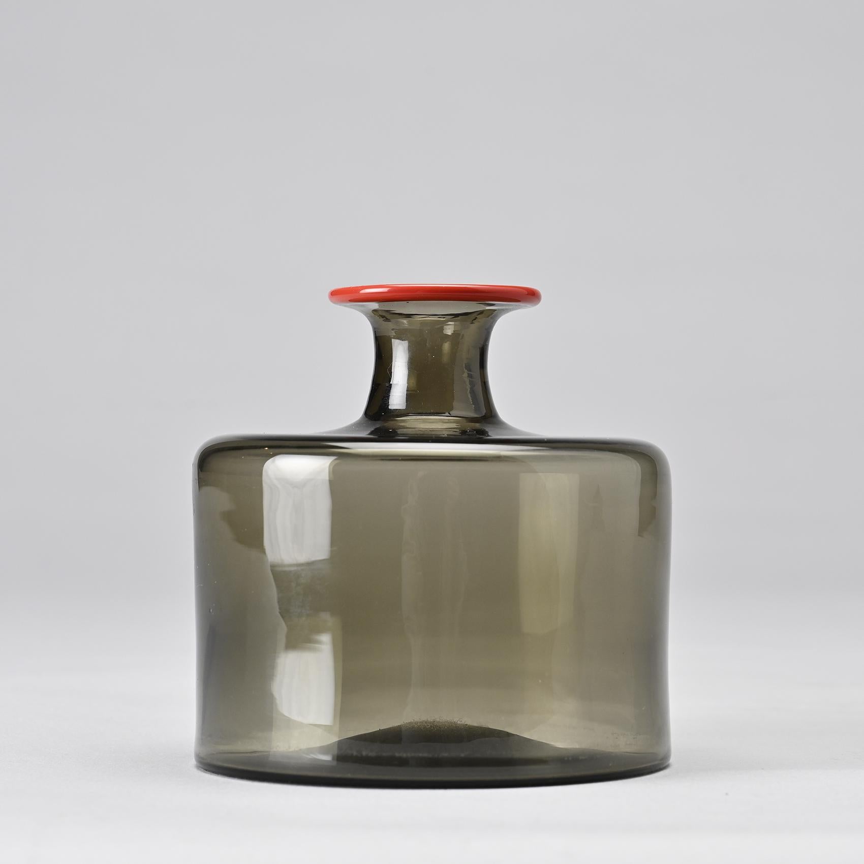 20th Century Set of Four Blown Glass bottles, Venini Italia circa 1960  For Sale
