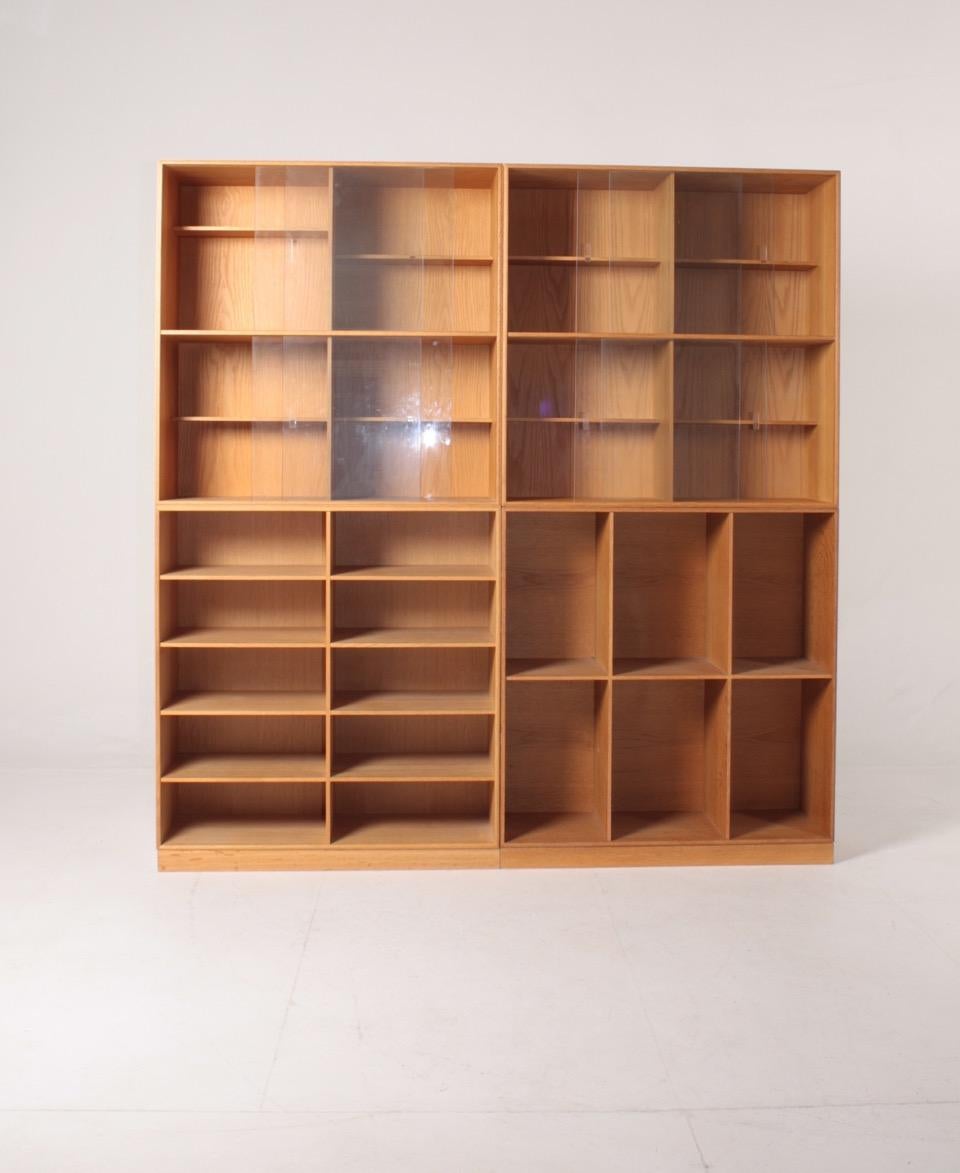 Set of Four Bookcases in Oak by Mogens Koch, Danish Design, Midcentury, 1950s 1