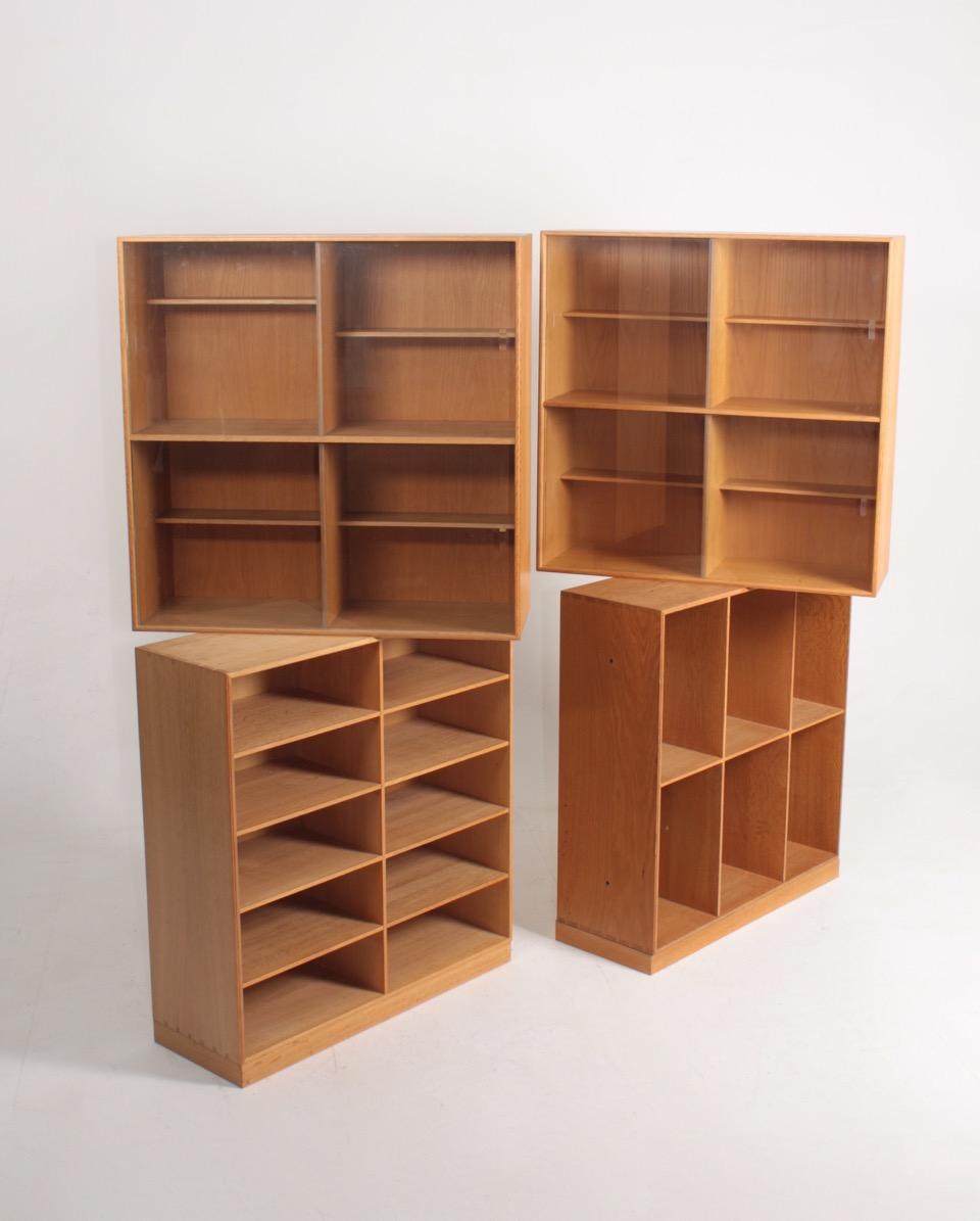 Set of Four Bookcases in Oak by Mogens Koch, Danish Design, Midcentury, 1950s 3