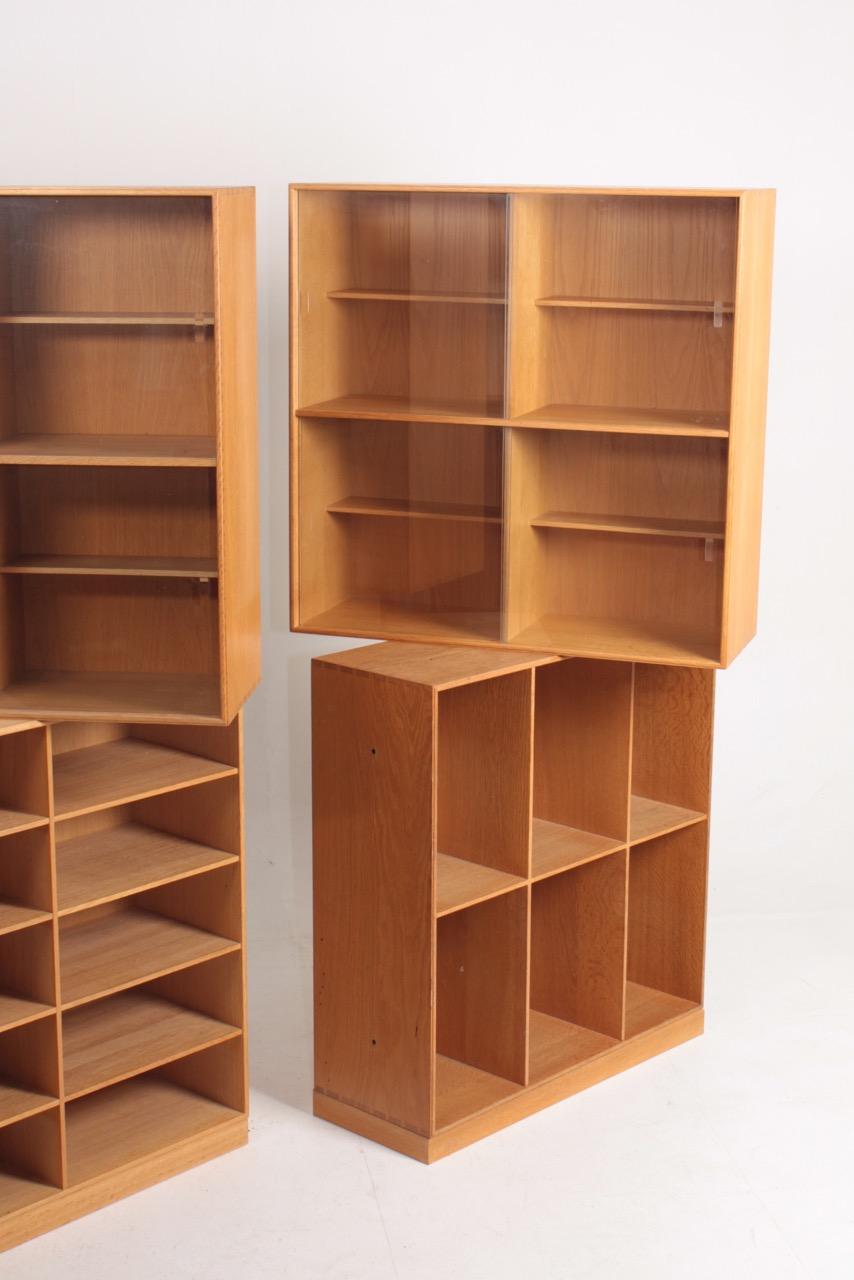 Set of Four Bookcases in Oak by Mogens Koch, Danish Design, Midcentury, 1950s 4