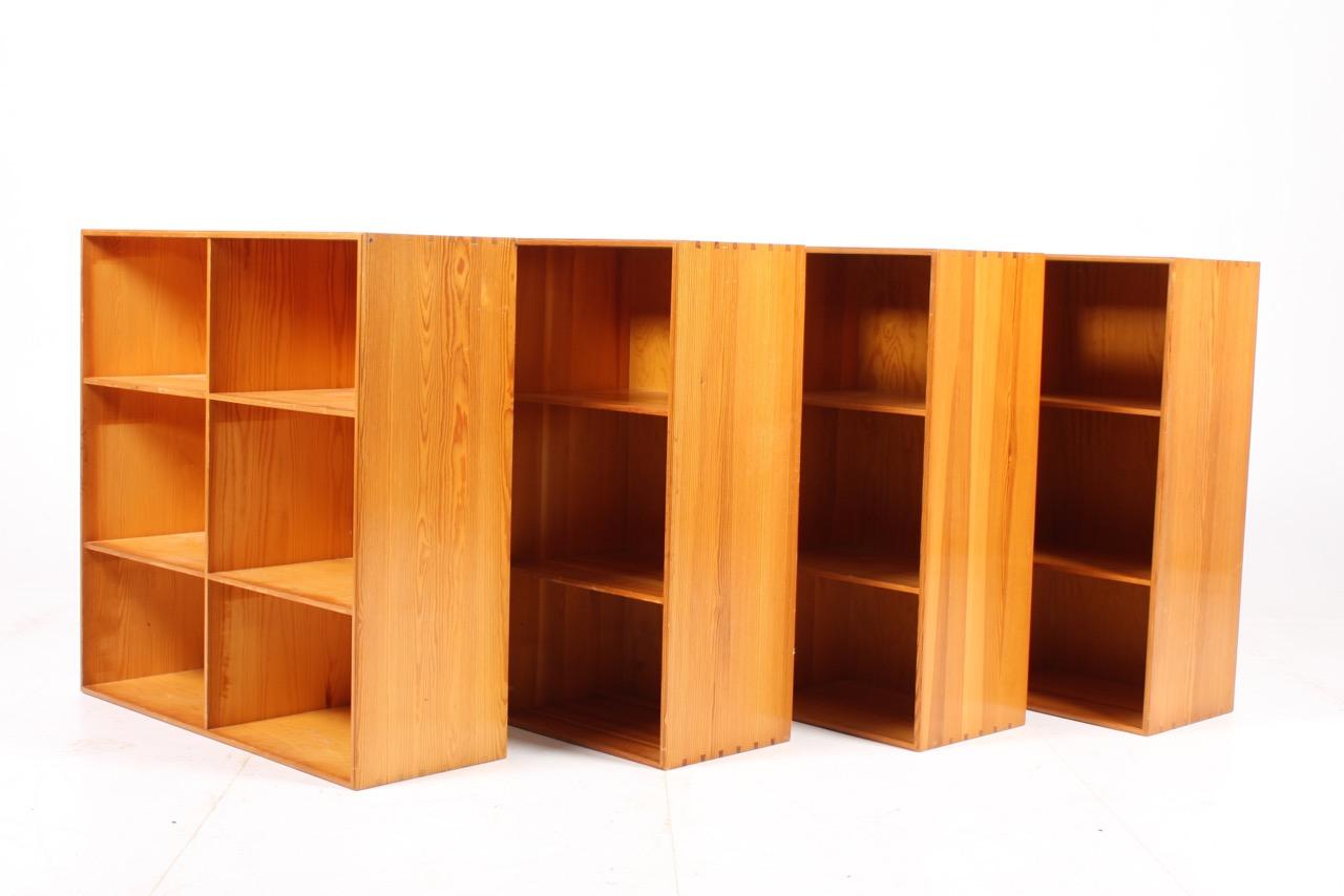 Set of Four Bookcases in Pine by Mogens Koch 3