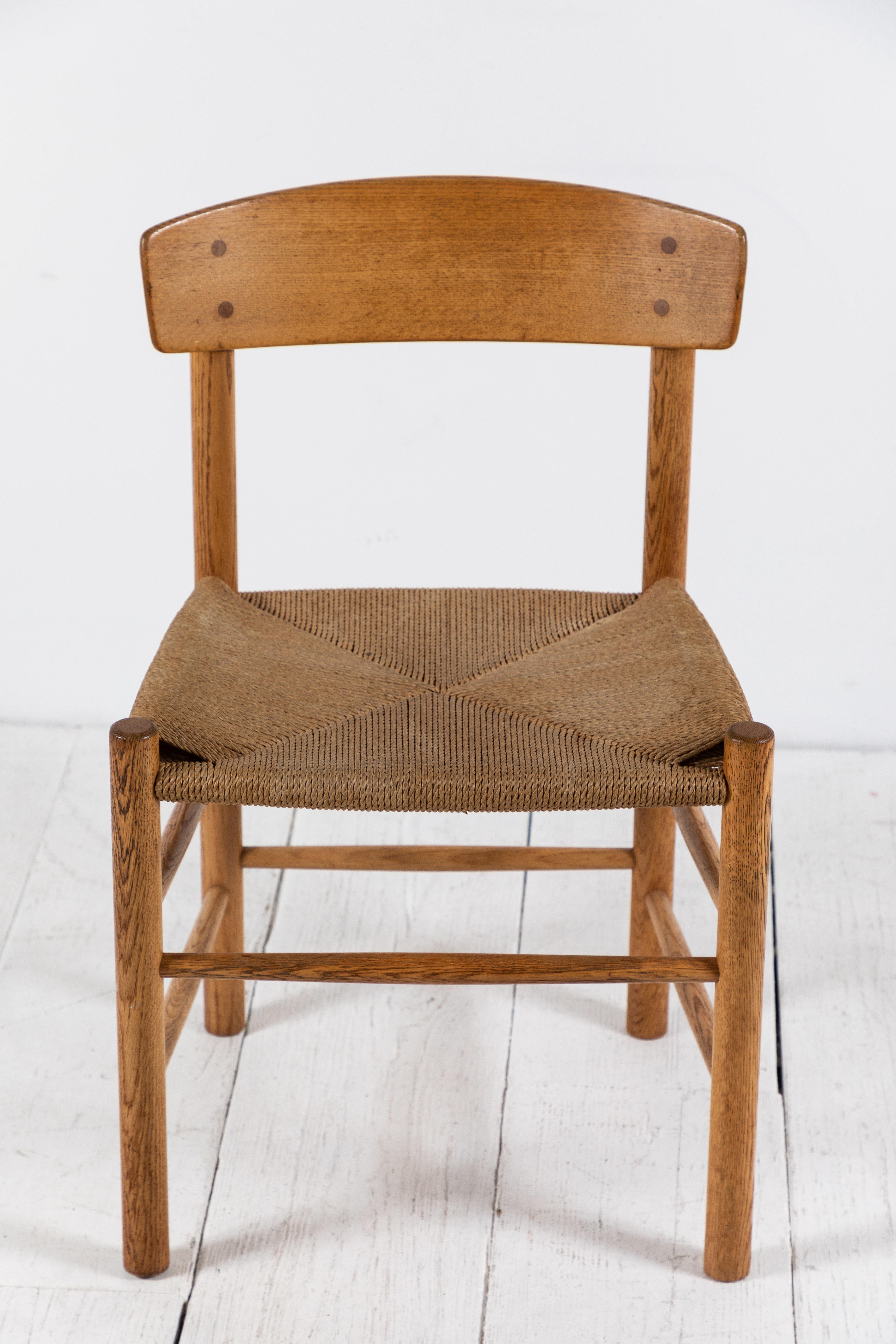 20th Century Set of Four Børge Mogensen Dining Chairs