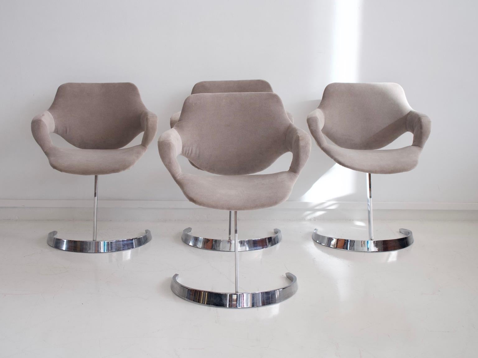 Set of four Boris Tabacoff for Mobilier Modulaire Moderne 