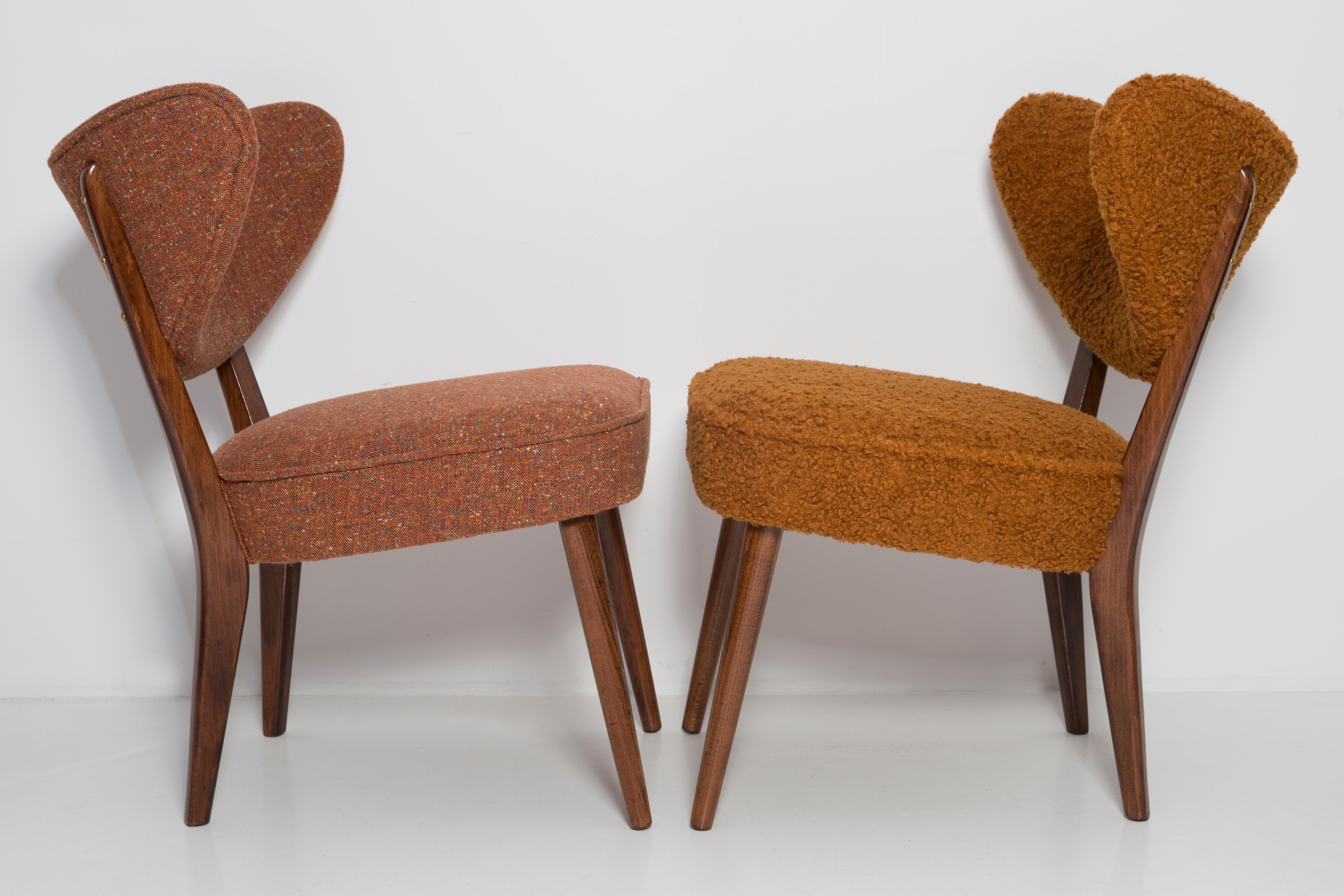 Set of Four Boucle Shell Club Chairs and Dining Table, by Vintola Studio, Poland For Sale 5