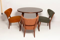 Set of Four Boucle Shell Club Chairs and Dining Table, by Vintola Studio, Poland