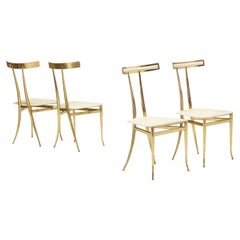 Set of Four Brass Dining Chairs by Alberto Gambetta for Luberto Design