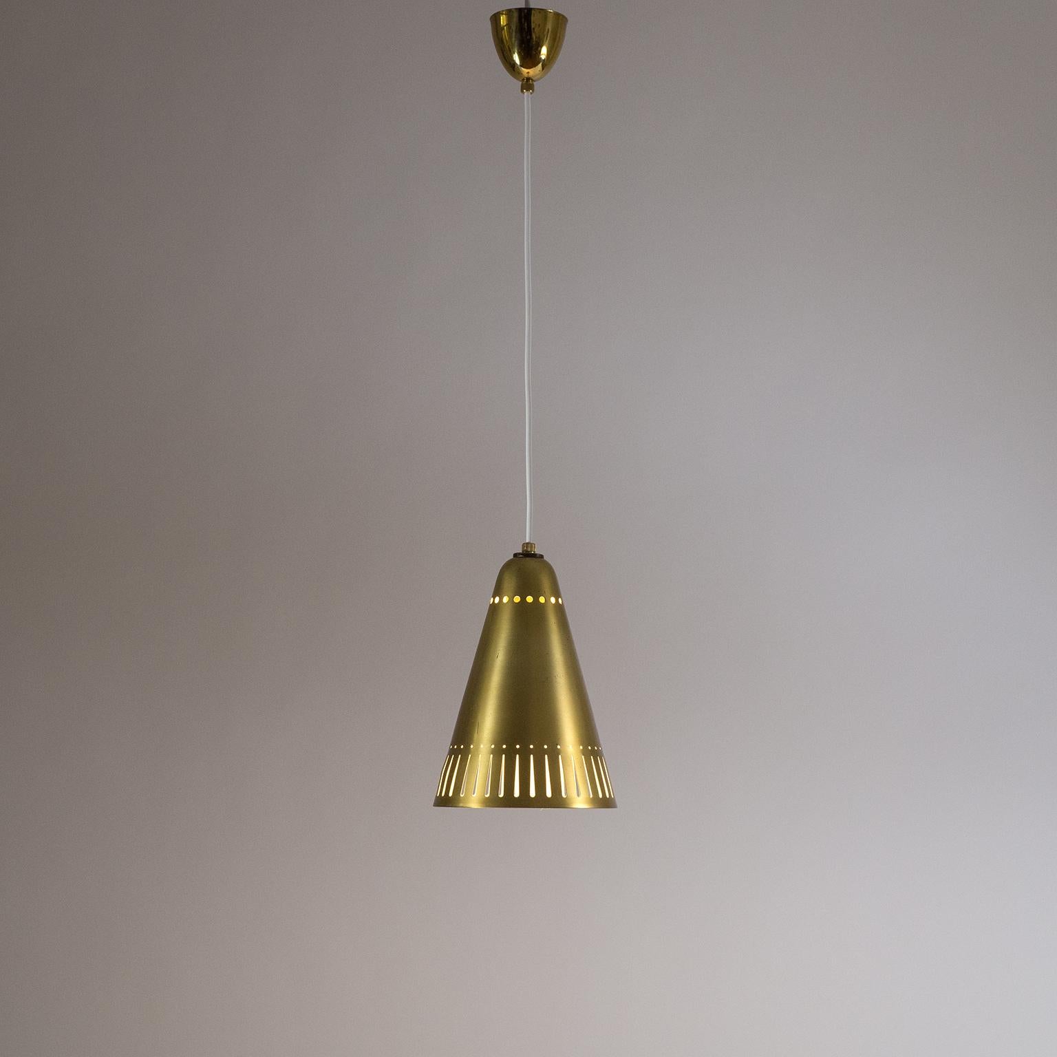 Set of Four Brass Pendants, 1950s 8