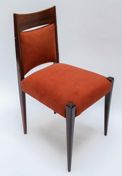 Set di quattro sedie da pranzo Jacaranda brasiliane del Medioevo 1960