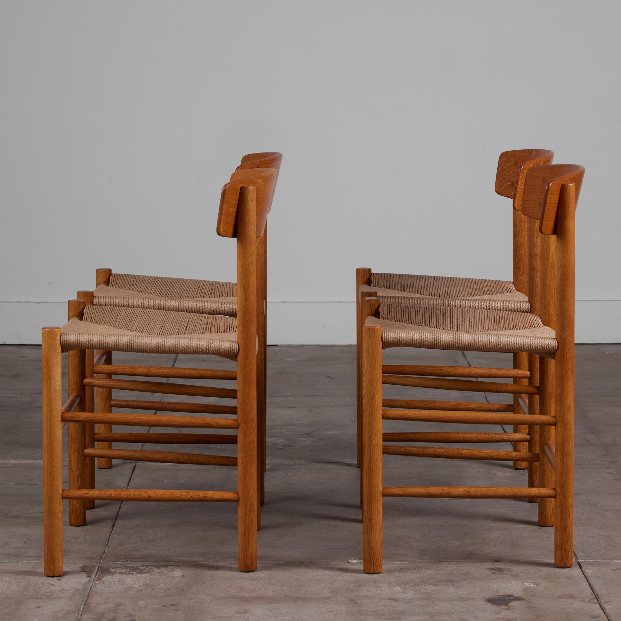Danish Set of Four Børge Mogensen Dining Chairs
